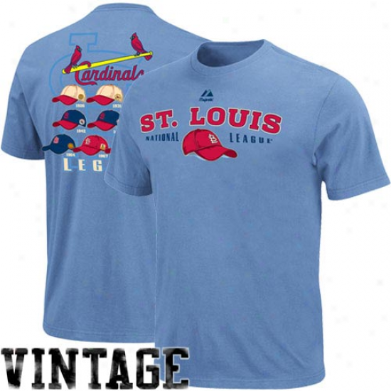 Majestic St. Louis Cardinals Light Blue Homesickness Vintage T-shirt