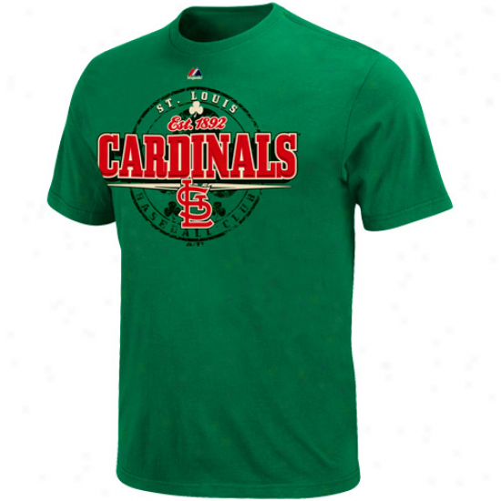 Majestic St. Louis Caardinals Luck Of Ours T-shirt - Green