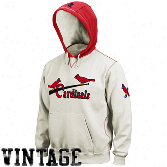 Majestic St. Louis Cardinals Natural-cardinal Cooperstown Golden Child Hoody Sweatshirt