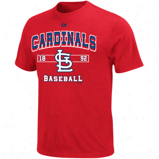 Majestic St. Louis Cardinals Past Time Original T-shirt - Red