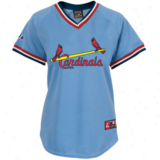 Majestic St. Louis Cardinals Repilca Cooperstown Throwback Jersey - Light Blue