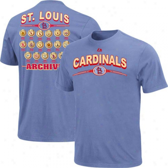 Majestic St. Louis Cardinals Team Archive Vintage T-shirt - Light Blue