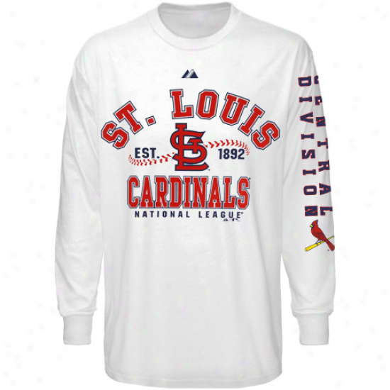 Majestic St. Louis Cardijals White Dial It Up Long Sleeve T-shirt