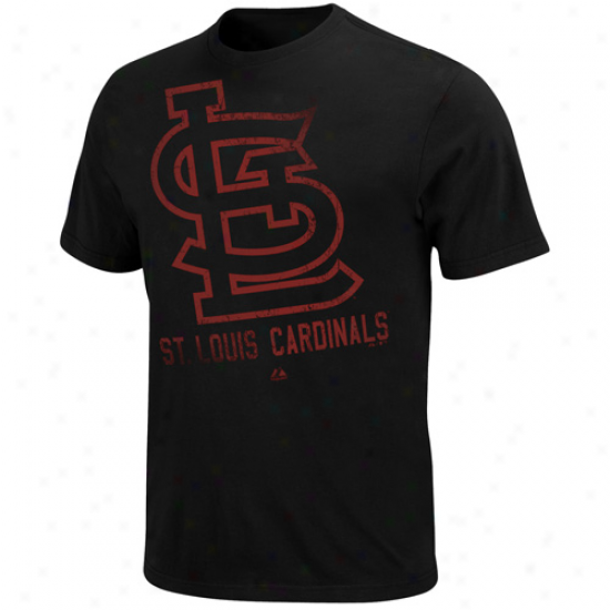 Splendid St. Louis Cardinals Attractive Sign T-shirt - Black