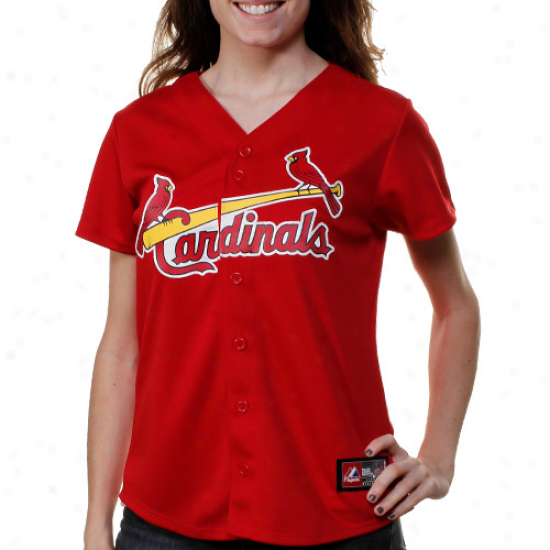 Majestic St. Louis Cardinals Women's Replica Jersey - Cardinal