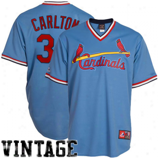 Elevated Steve Carlton St. Louis Cardinals Replica Throwback Jersey - Light Blue