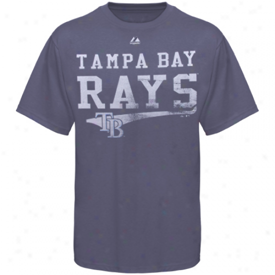 Majestic Tampa Bay Rays Empty Bullpwn Pigment Dyed T-shirt - Light Blue