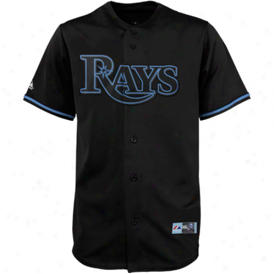 Majestic Tampa Bay Rays Fashion Replica Baseball Jersey - Black