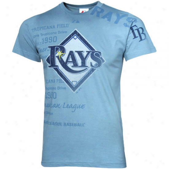 Majestic Tampa Bay Rays Light Blue Ricochet Premium T-shirt