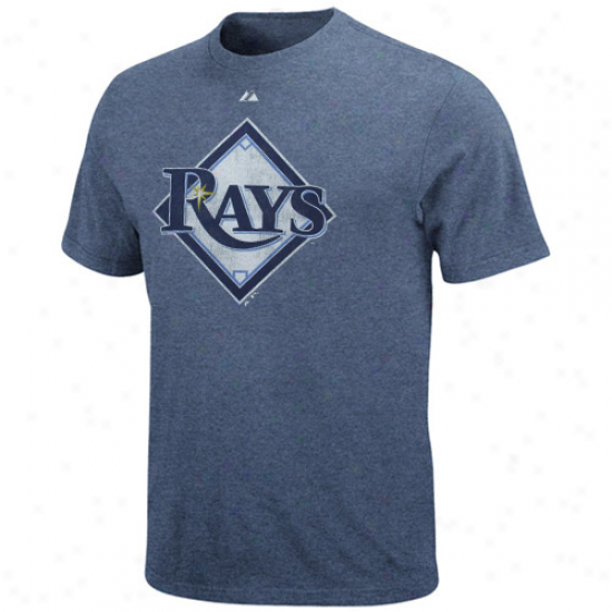 Majestic Tampa Bay Rays Navy Blue Ballyard Legends Hearhered T-shirt