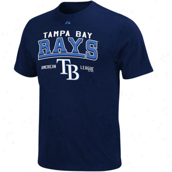 Majestic Tampa Bay Rays Navy Blue Built Legacy T-shirt