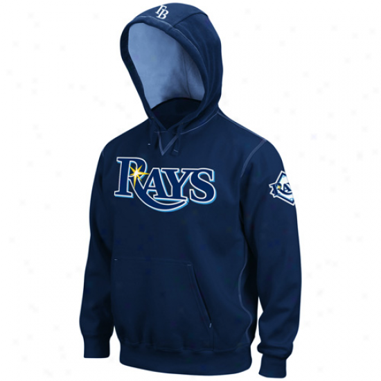 Majestic Tampa Bay Rays Navy Blue Bright Child Pullover Hoody Sweatshirt