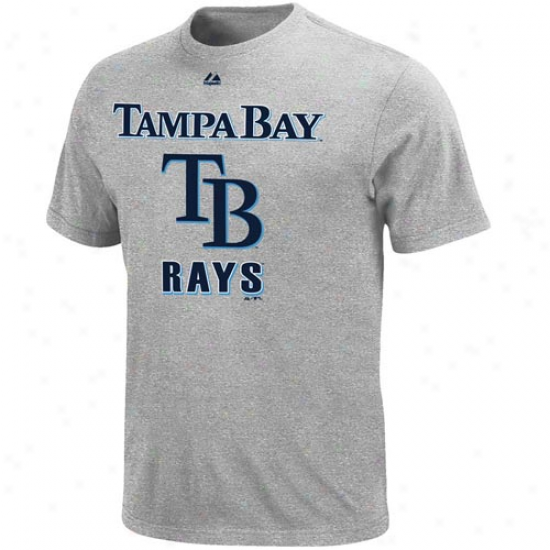 Majestic Tampa Bay Rays Performance Fan T-shirt - Ash