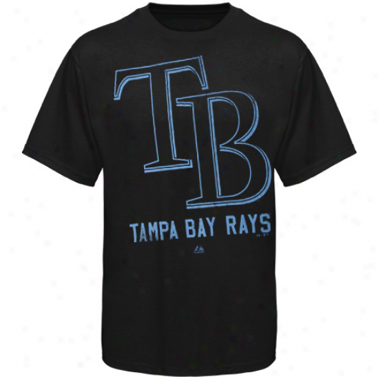 Majestic Tampa Bay Rayys Winning Sign T-shirt - Black