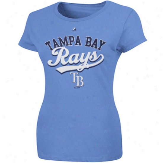 Majestic Tampa Bay Rays Women's The Essentials T-shirt - Light Blue