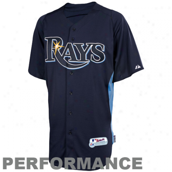 Majestic Tampa Bay Rays Youth Batting Practice Performance Jersey - Ships of war Blue-light Blue