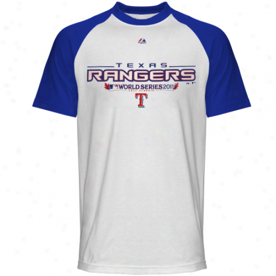 Majestic Texaz Rangers 2011 Earth Seriess Bound Raglan T-shirt - White