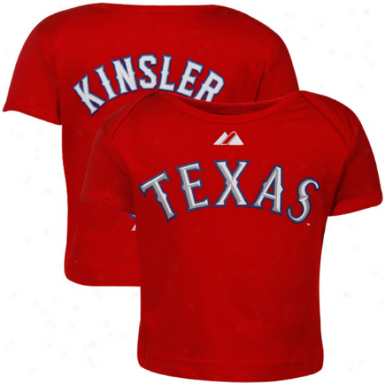 Majestic Texas Rangers #5 Ian Kinsler Infant Red Player T-shirt