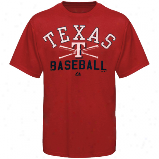 Majestic Texas Rangers Athletic City Modern Fit T-shrit - Red