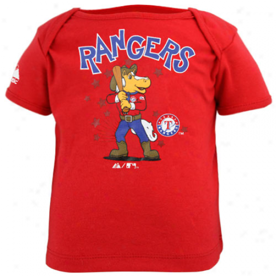 Majestic Texas Rangers Infant Red Grand Slam Mascot T-shirt