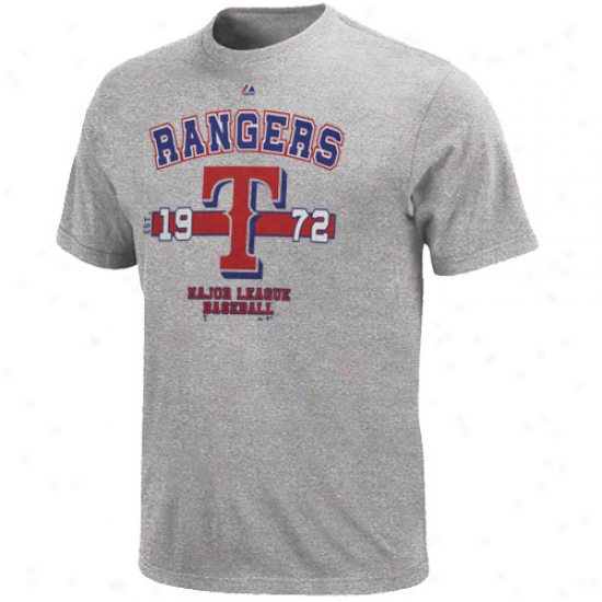 Majestic Texas Rangers Opennig Series T-shirt - Ash