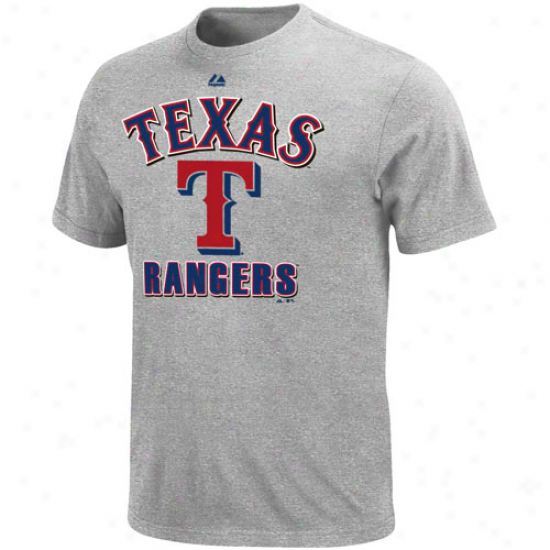 Majestic Texas Rangers Performance Excite T-shirt - Ash