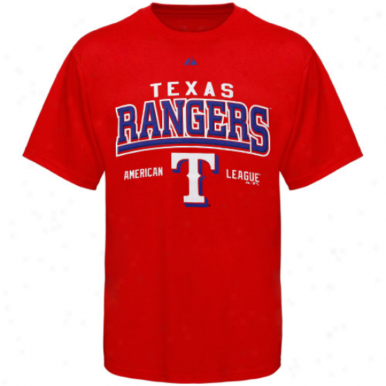 Majestic Texas Rangers Red Built Legacy T-shirt