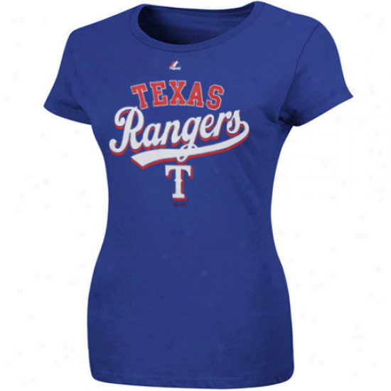 Majestic Texas Rangers Women's The Essentials T-shirt - Royal Blue