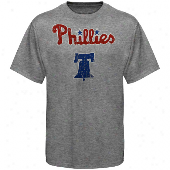 Majestic Threads Philadelphia Phillies Enthusiast Premium Tri-blend Heathered T-shirt - Red