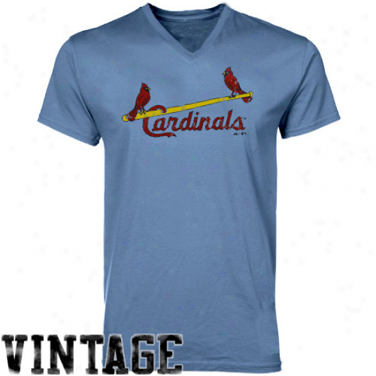 Majestic Threads St. Louis Cardinals Cooperstown Premium V-neck T-shirt - Light Pedantic 