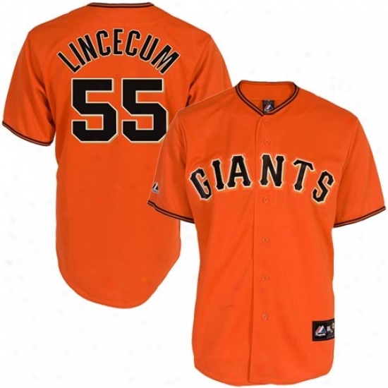 Majestic Tim Lincecum San Francisco Giants Jersey-orange