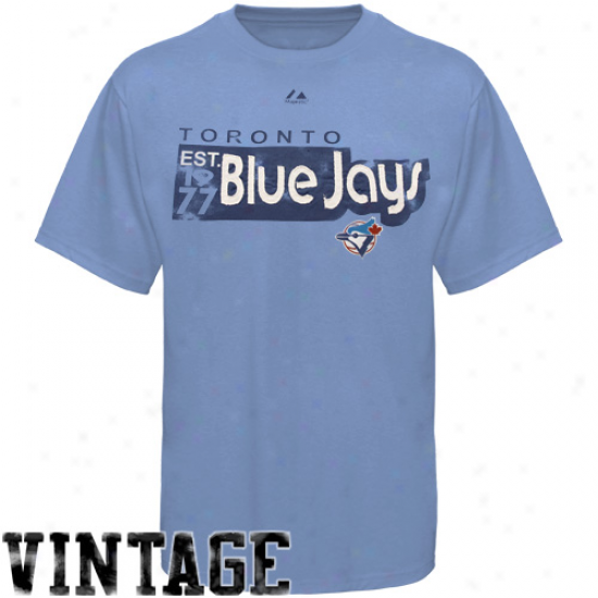 Majestic Toronto Blue Jays Cooperstown Trademark Fashion T-shirt - Light Blue