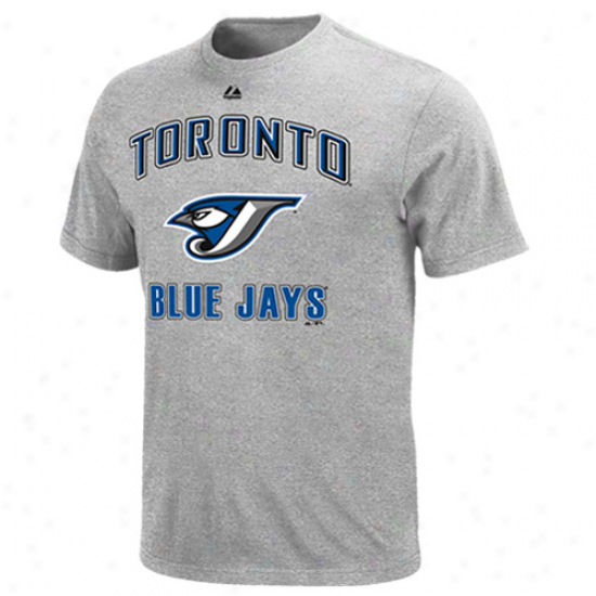 Majestic Toronto Azure Jays Performance Fan T-shirt - Ash