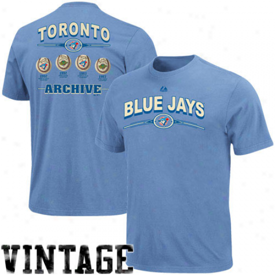 Majestic Toronto Blue Jays Team Archive T-shirt - Light Blue