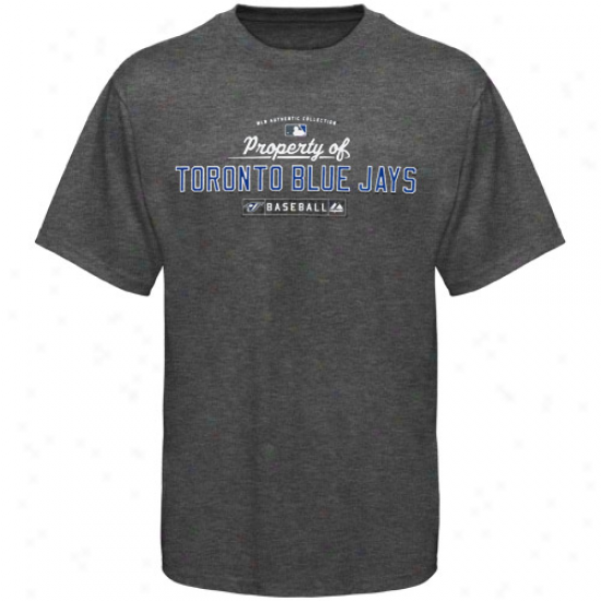 Splendid Toronto Blue Jays Youth Charcoal Heather Property Of T-shirt