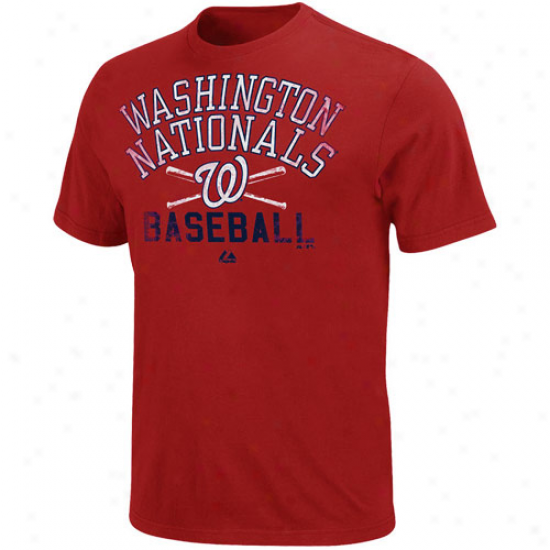 Majestic Washington Nationals Athletic City T-shirt - Red