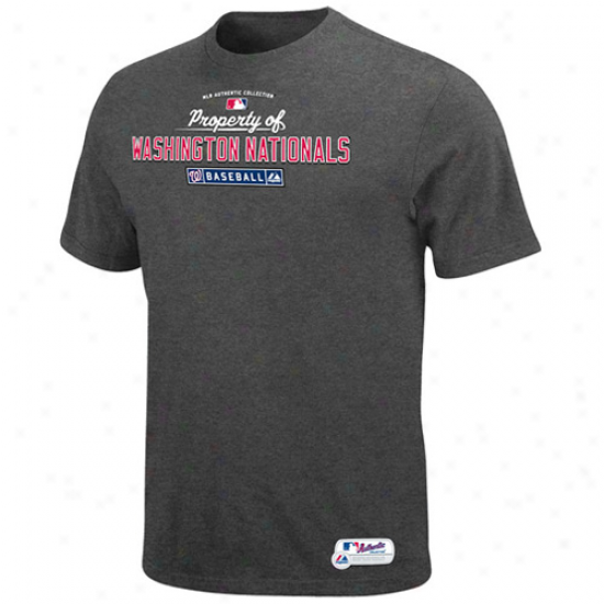 Majestic Washington Nationals Charcoal Property Of T-sshirt