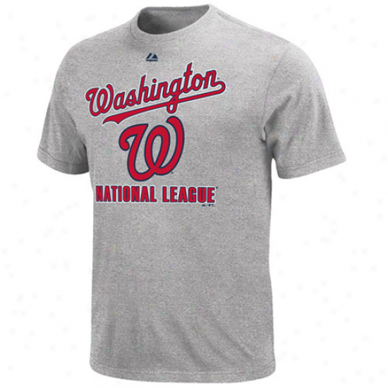 Majestic Washington Nationals Performance Fan T-shirt - Ash