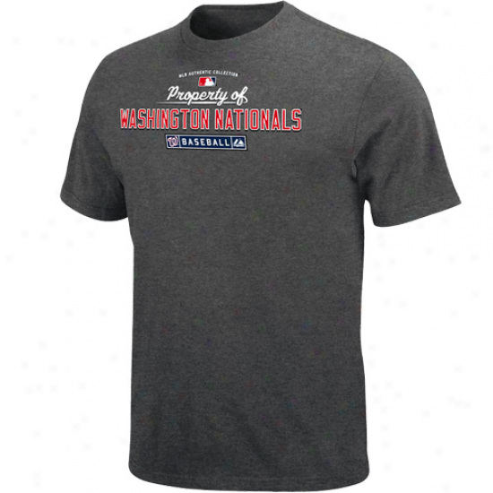 Majestic Washington Nationals Youth Charcoal Property Of T-shirt