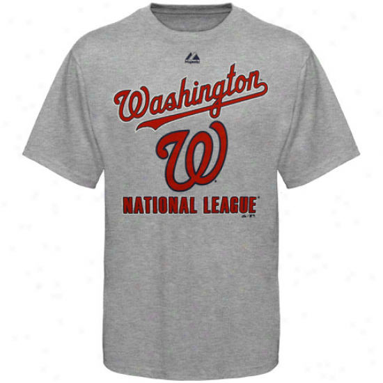 Majestic Washington Nationals Youth Performance Fan T-shirt - Ash