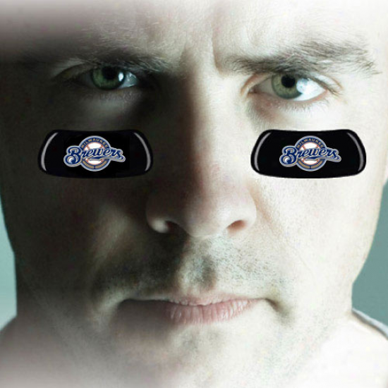 Milwaukee Brewers 2-pair Team Logo Eye Black Strips