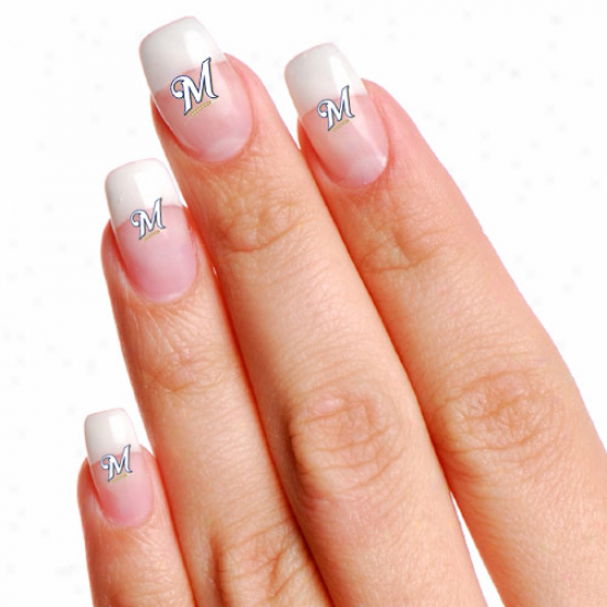 Miowaukee Brewers 4-pack Temporary Nail Tattoos