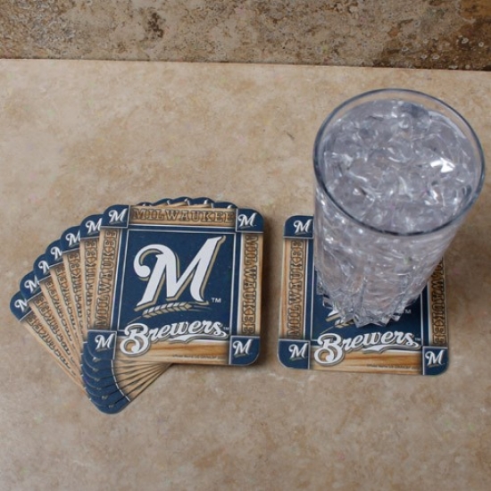 Milwaukee Brewers 8-pack Absorbent Paperkdaft Coasters