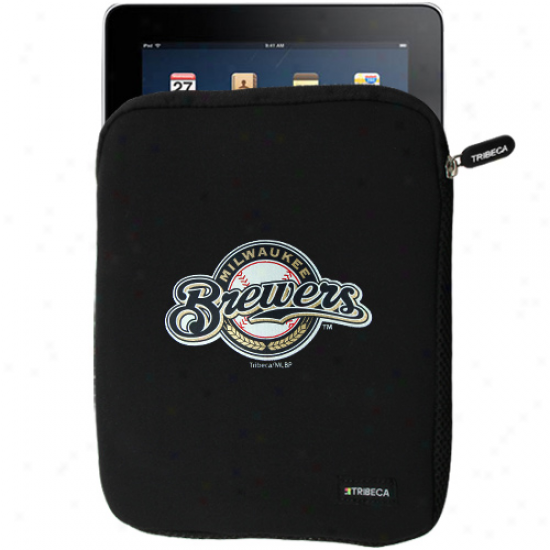 Milwaukee Brewers Apple Ipad Slip Sleeve - Black