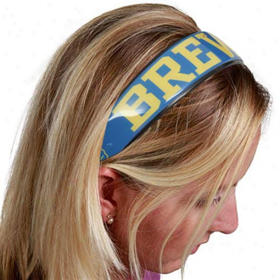 Milwaukee Brewers Ladies Navy Azure Large Domed Headband