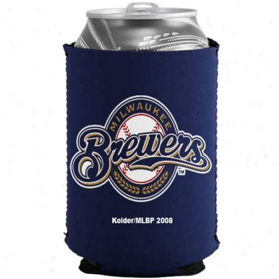 Milwaukee Brewers Navy Livid Collapsible Can Coolie