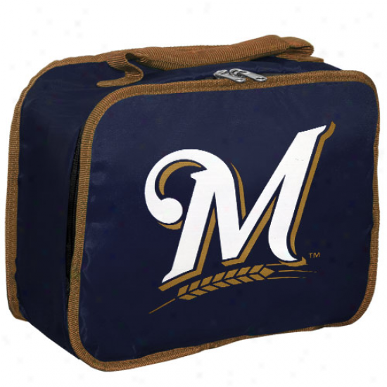 Milwaukee Brewers Navy Blue Insulated Lunch Box