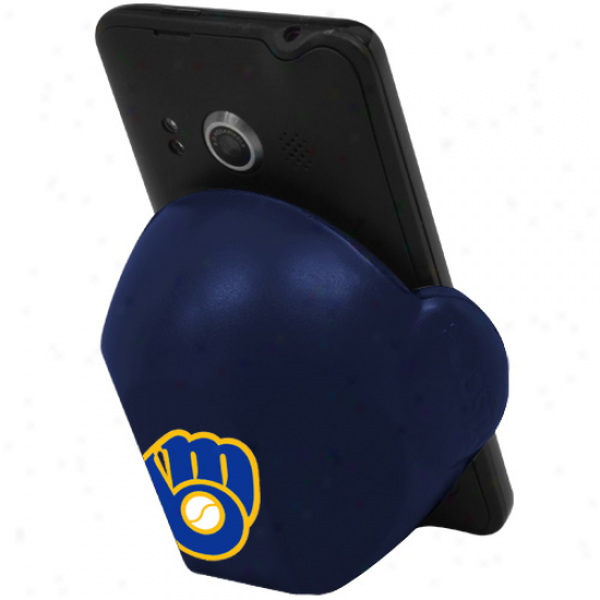 Milwaukee Brewers Navy Blue Podsta Smartphone Stand