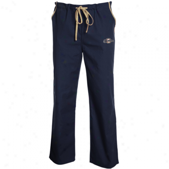 Milwaukee Brewers Navy Blue Solid Scrub Pants