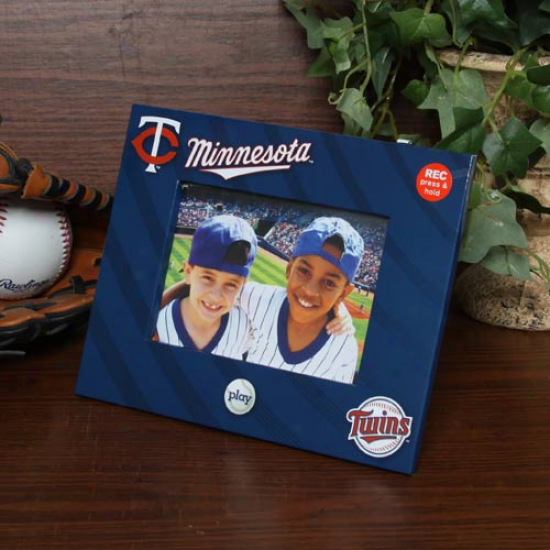 Minnesota Twins 4'' X 6'' Navy Blue Talking Picture Frame